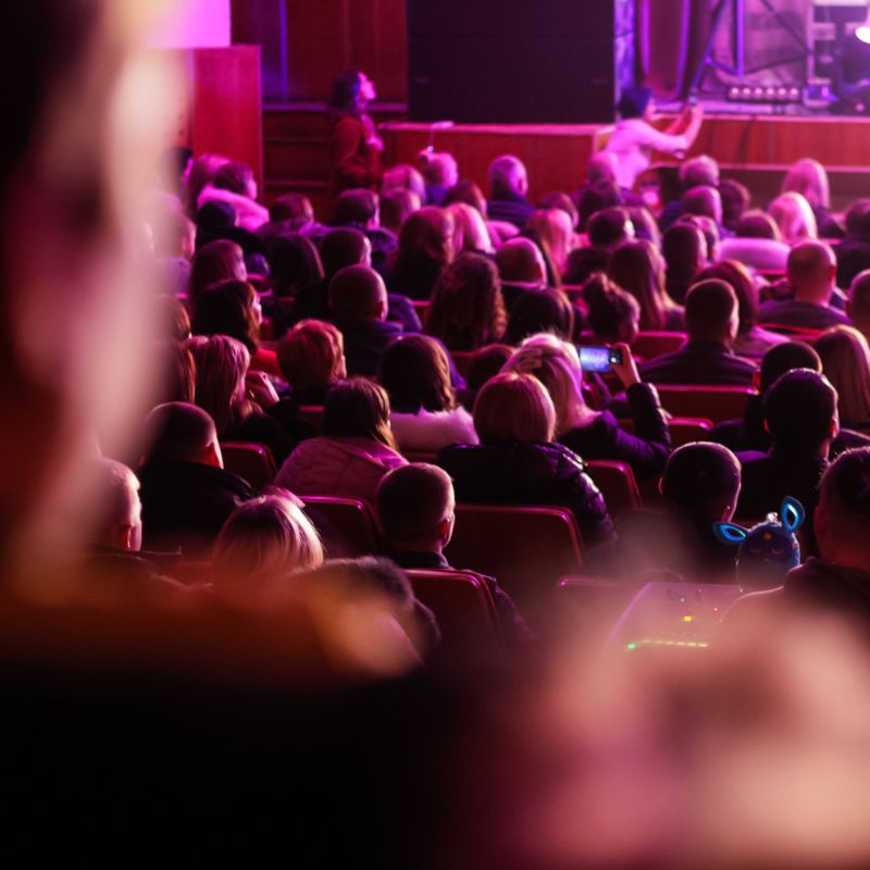Engaged Theatre audience members - Toot Sweet Marketing